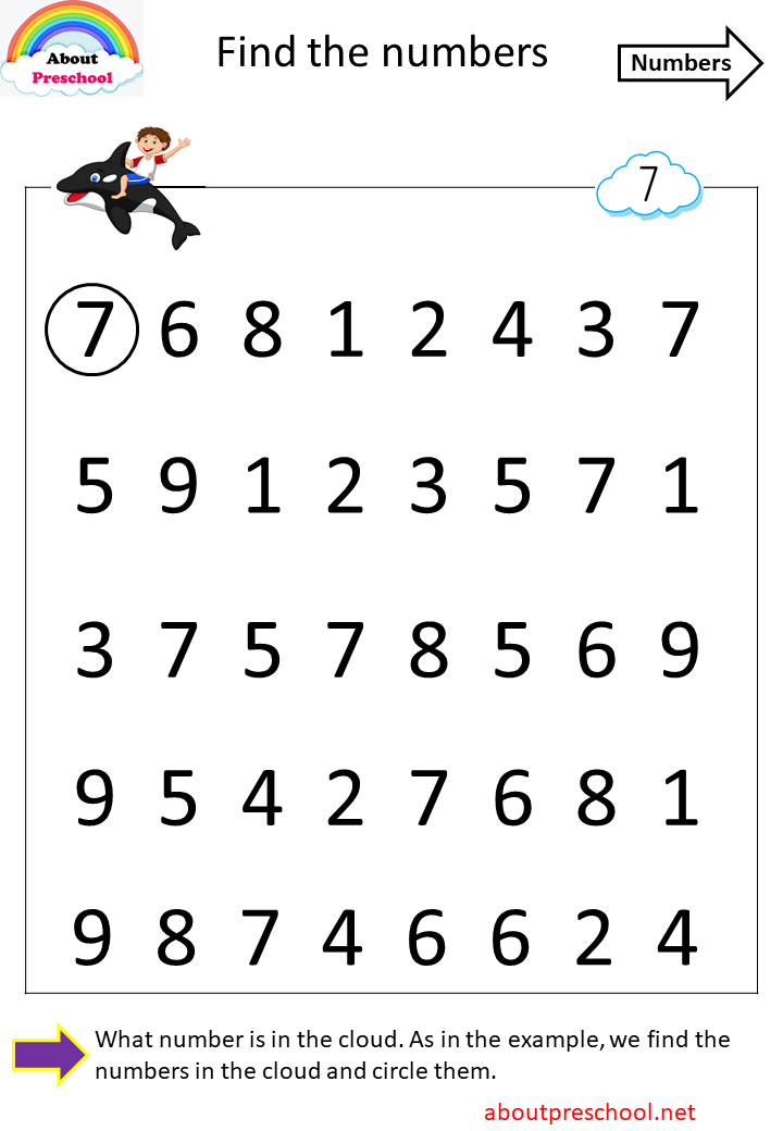Find the numbers 7