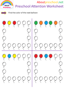 I find the color of the next balloon-2 3 I find the color of the next balloon