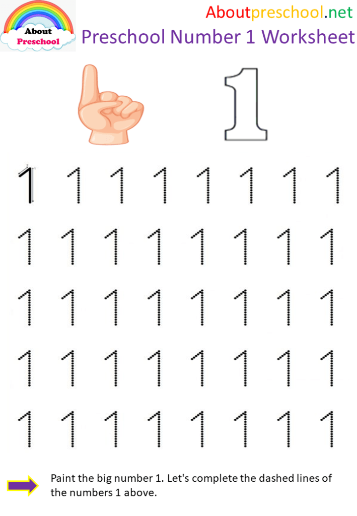 Preschool Number 4 Worksheet - About Preschool