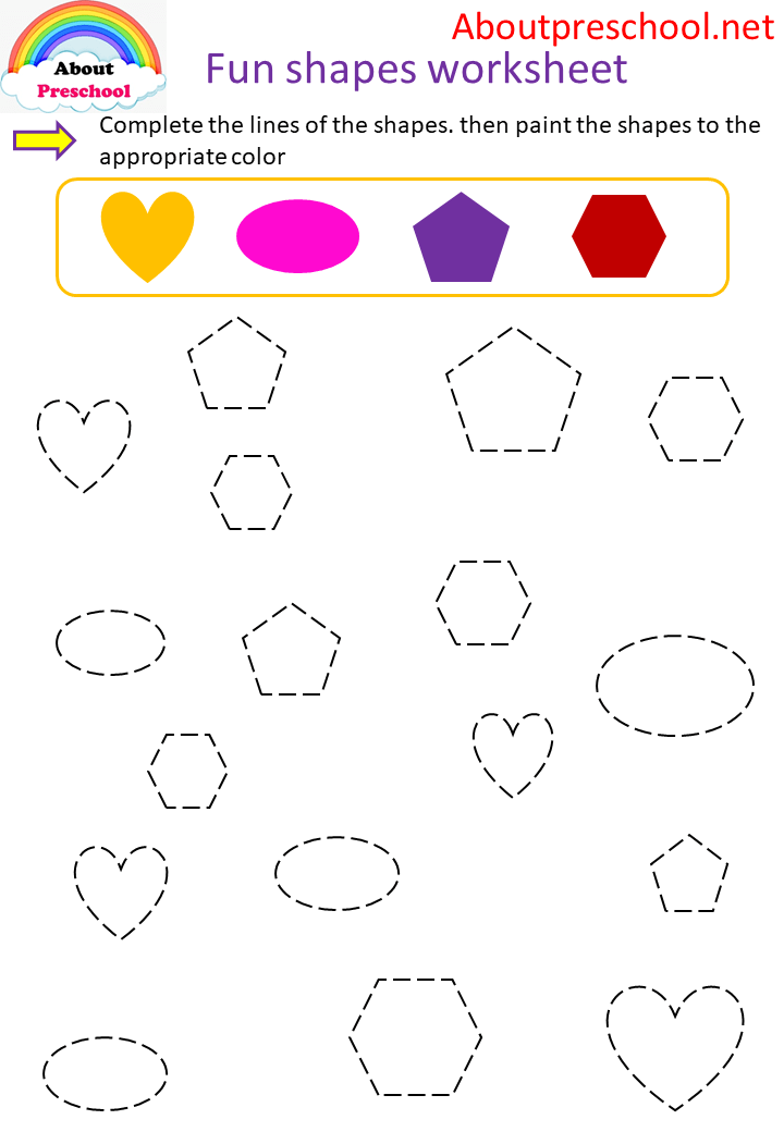 Fun shapes worksheet