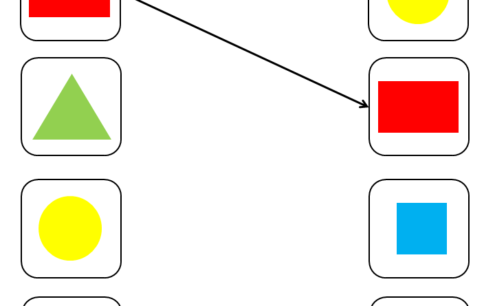 Matching for shapes worksheet - About Preschool
