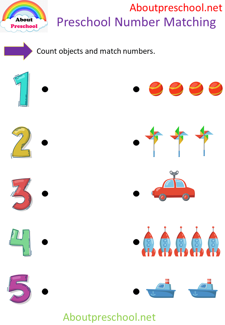 Number Matching Game Printable