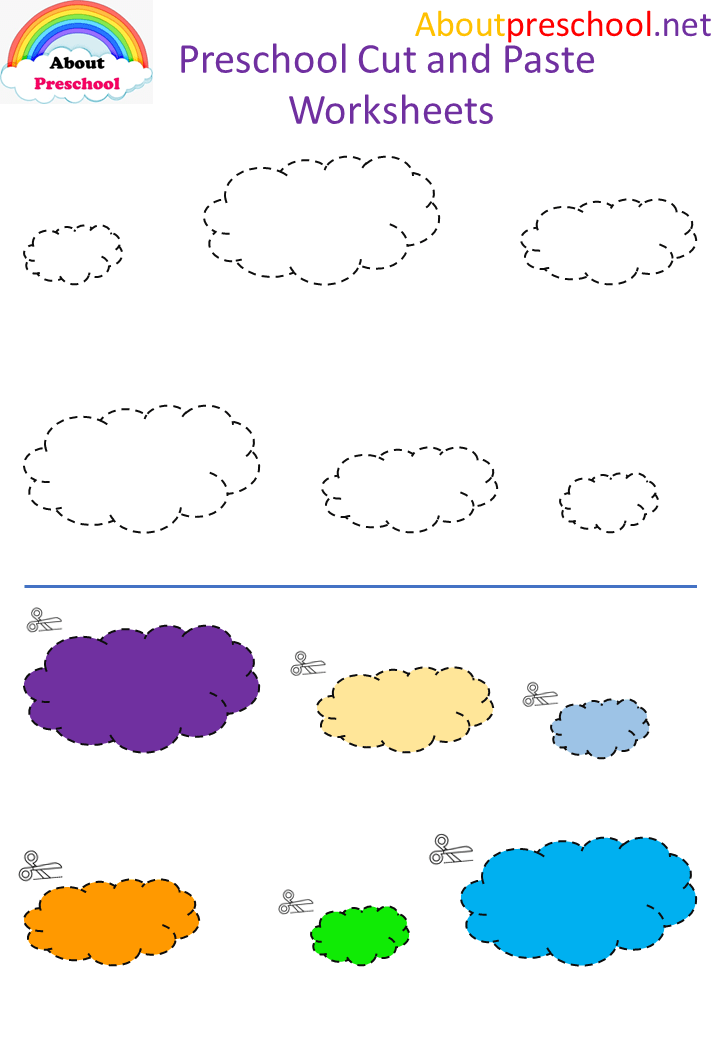Preschool Cut and Paste Worksheets - 18 - About Preschool