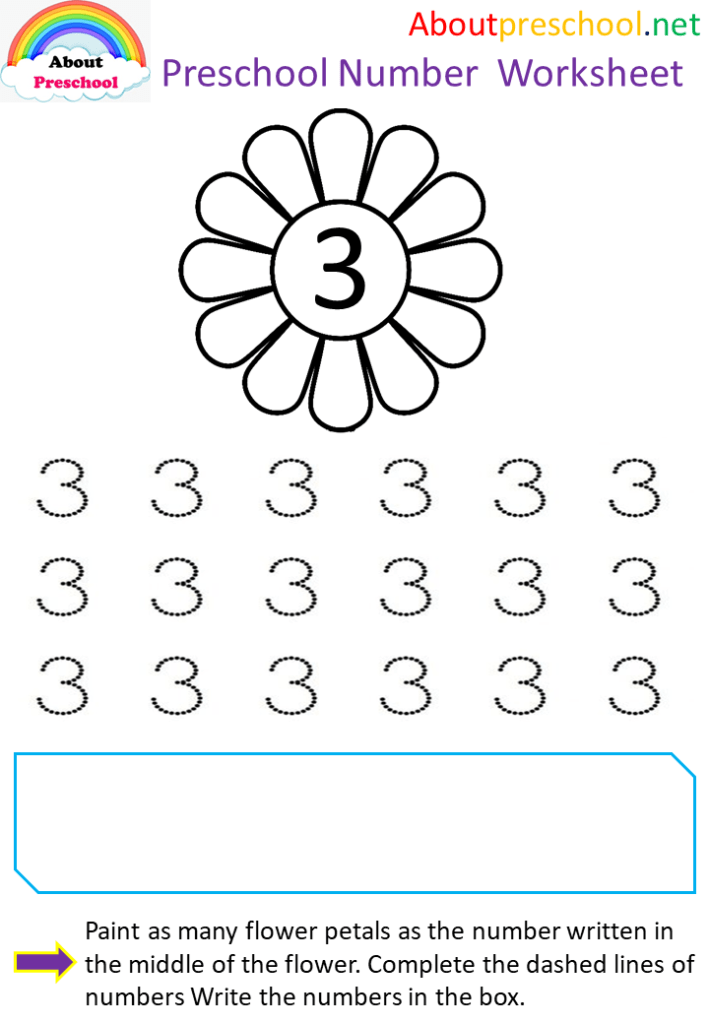 Number For Preschool Worksheet-3 - About Preschool