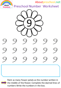 Number For Preschool Worksheet-10 3 Number for preschool worksheet 9