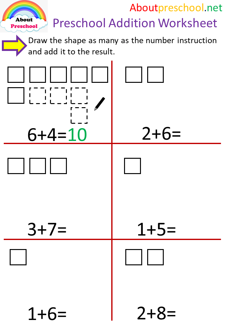 Preschool Addition Worksheet 32 About Preschool