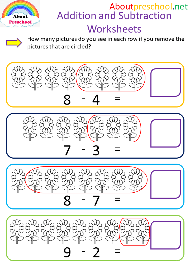 Addition and Subtraction Worksheets – 18