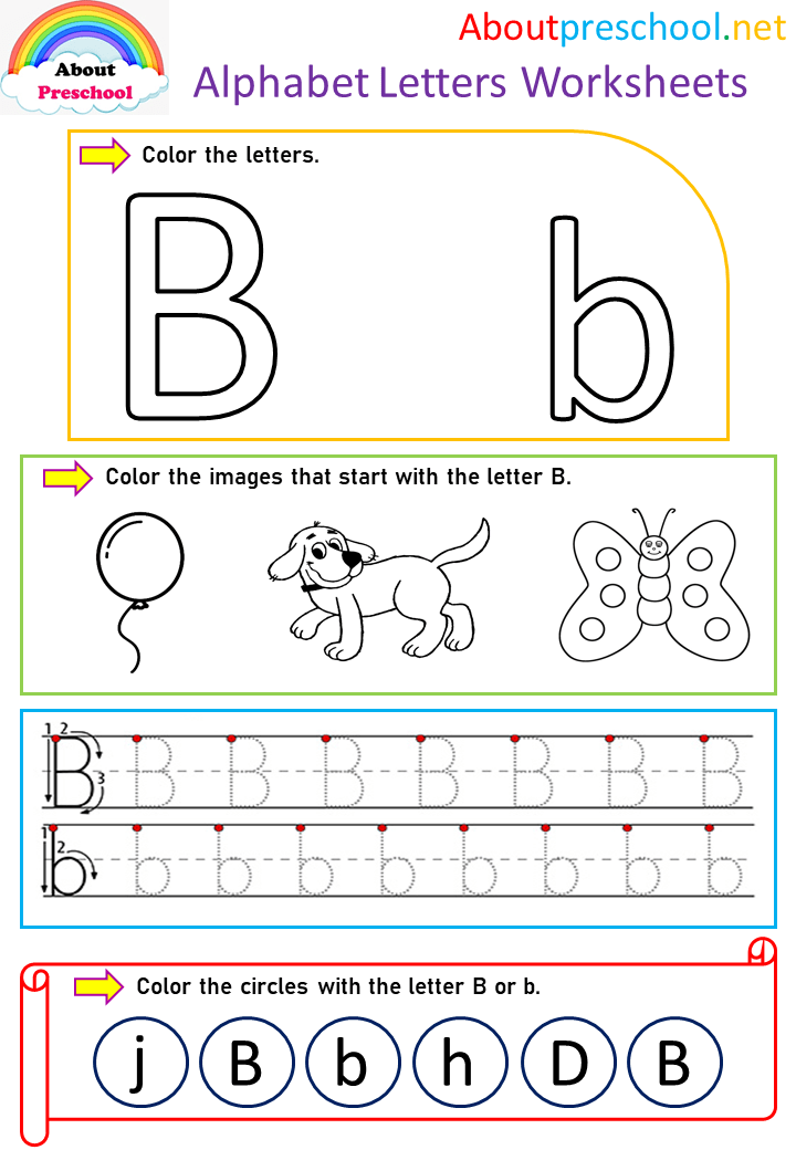 Alphabet Letters Worksheets-B
