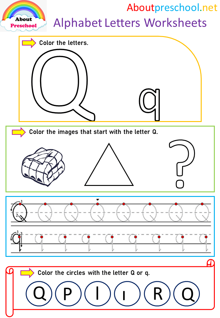 Alphabet Letters Worksheets Q