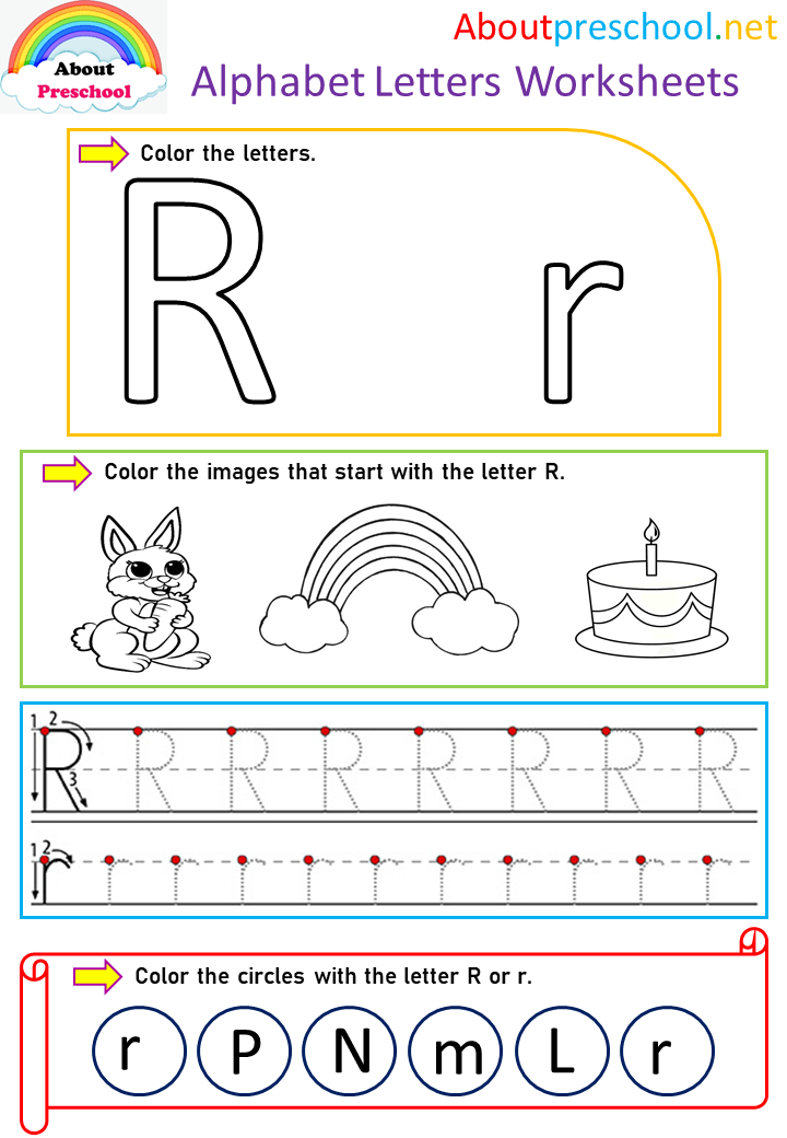 Alphabet Letters Worksheets-R