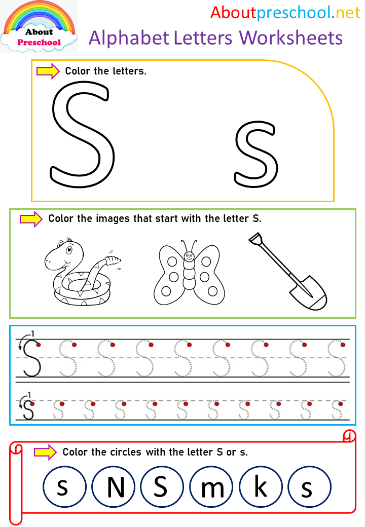 Alphabet Letters Worksheets-S