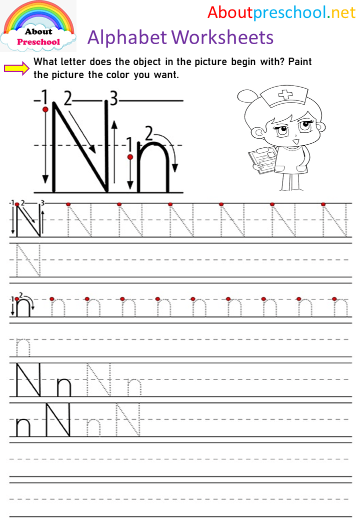alphabet tracing worksheets n about preschool