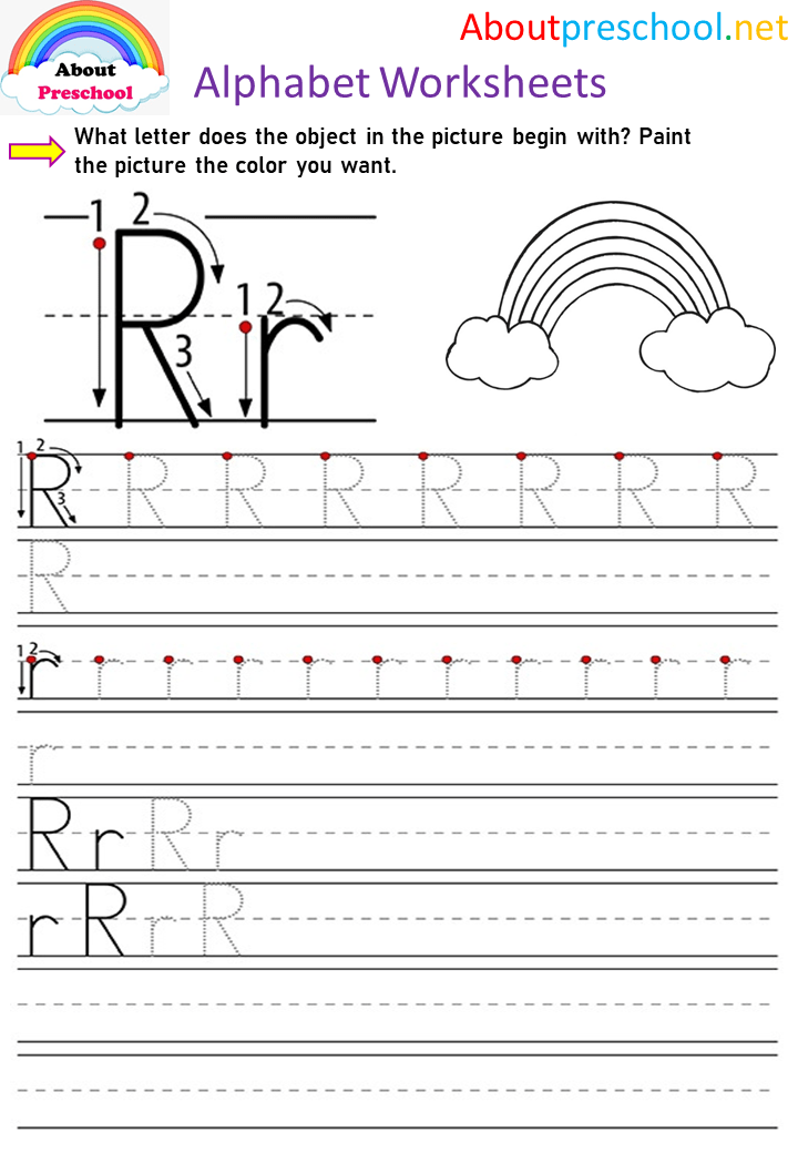 Alphabet Tracing Worksheets R