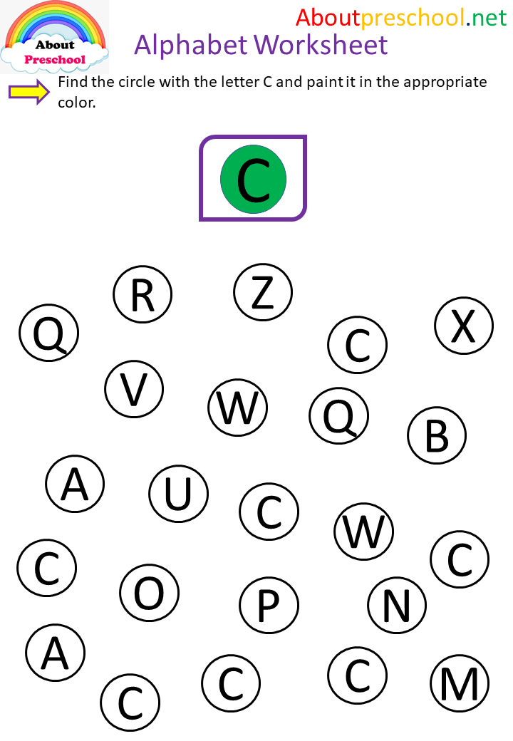 Alphabet Worksheet C