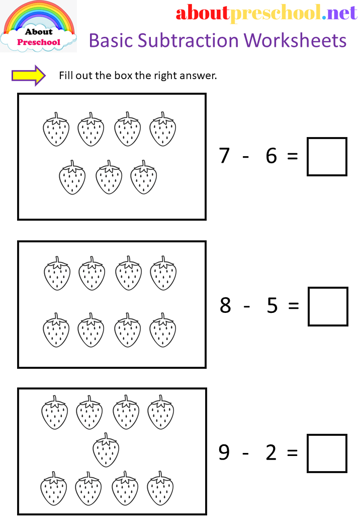 Basic Subtraction Worksheets 7
