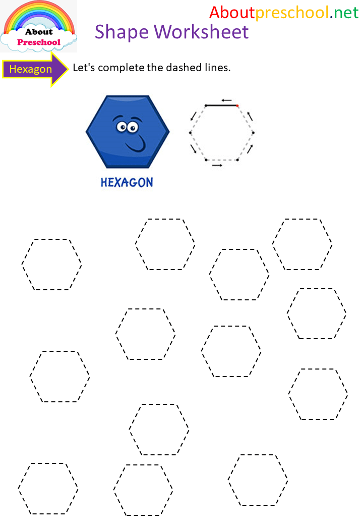 Shapes Worksheet-Hexagon