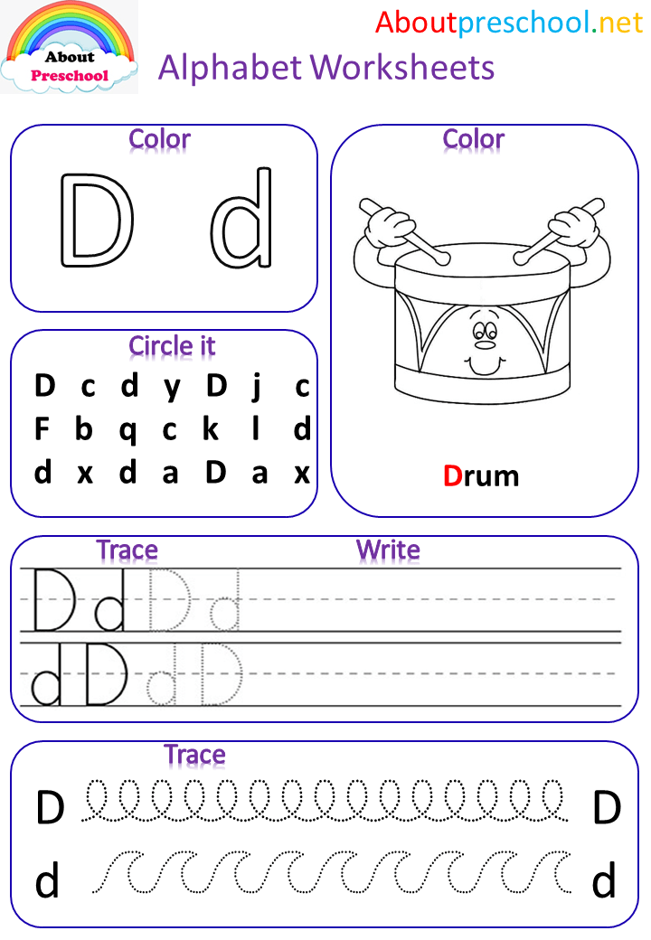 Alphabet Worksheets D