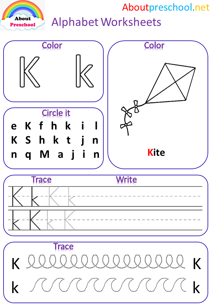 Alphabet Worksheets K