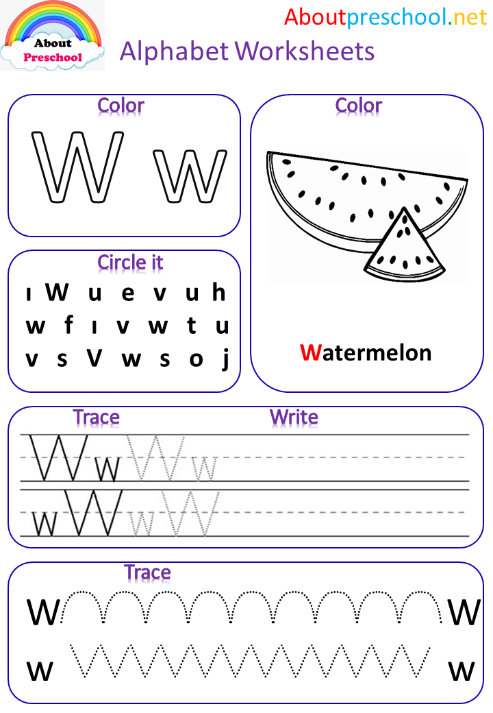 Alphabet Worksheets-W