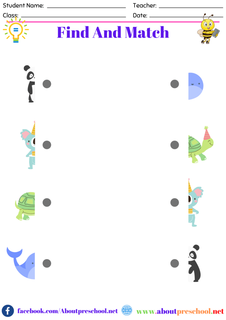 Preschool Matching Worksheets-18 - About Preschool