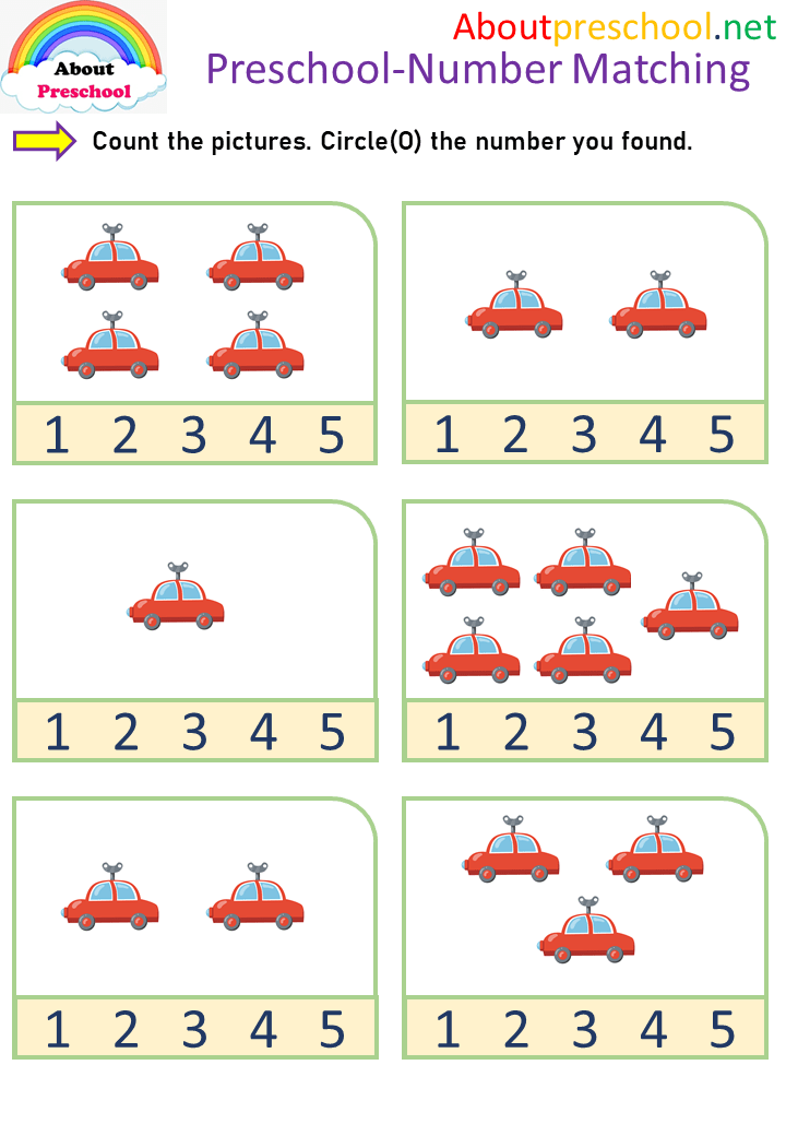 Preschool-Number Matching – 13