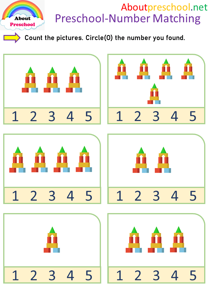 Preschool-Number Matching – 14