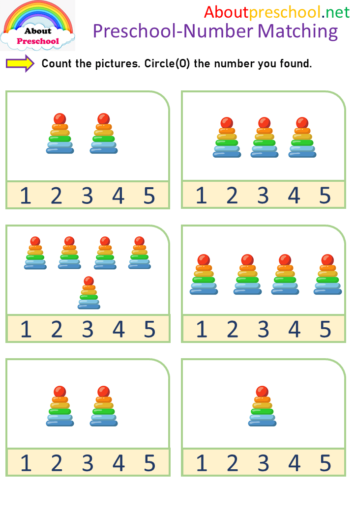Preschool-Number Matching – 16