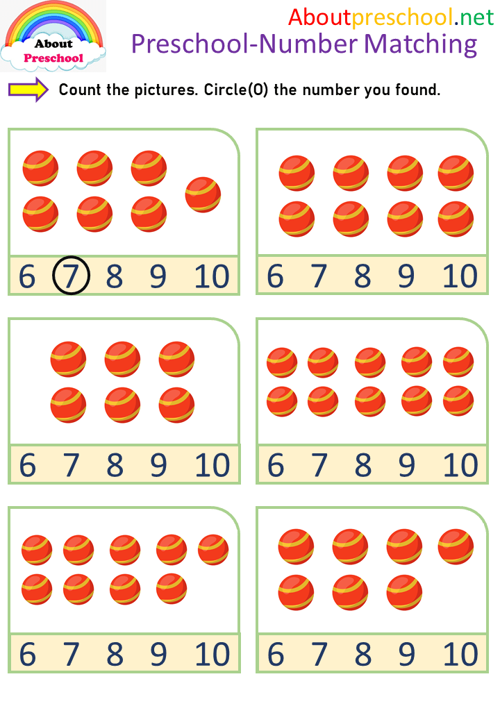 Preschool-Number Matching – 17