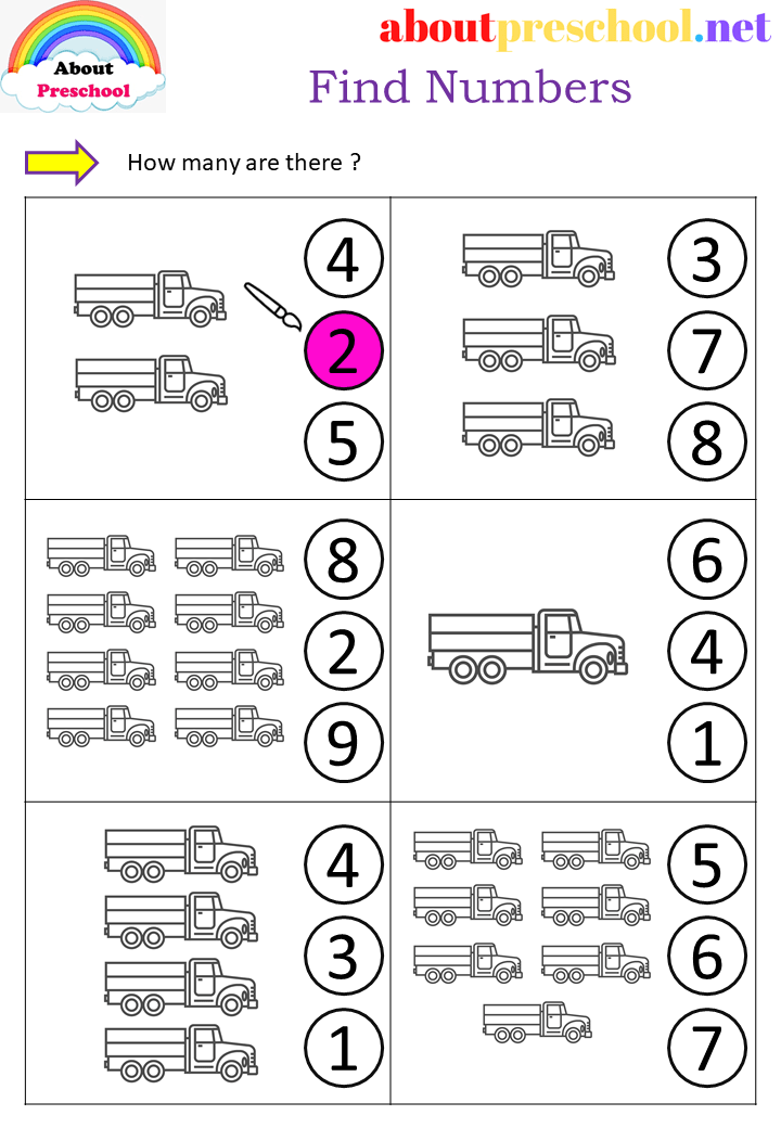 Preschool Number Worksheets – 6