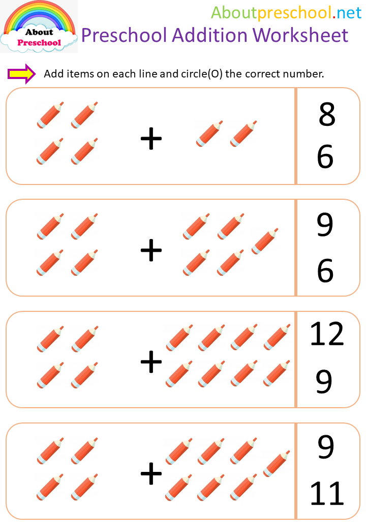 Preschool addition worksheet-41