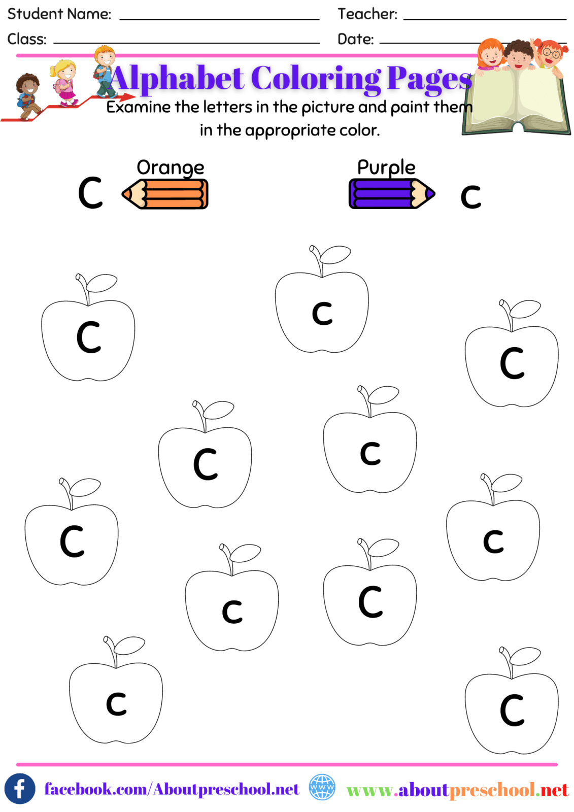 Alphabet Color Pages C