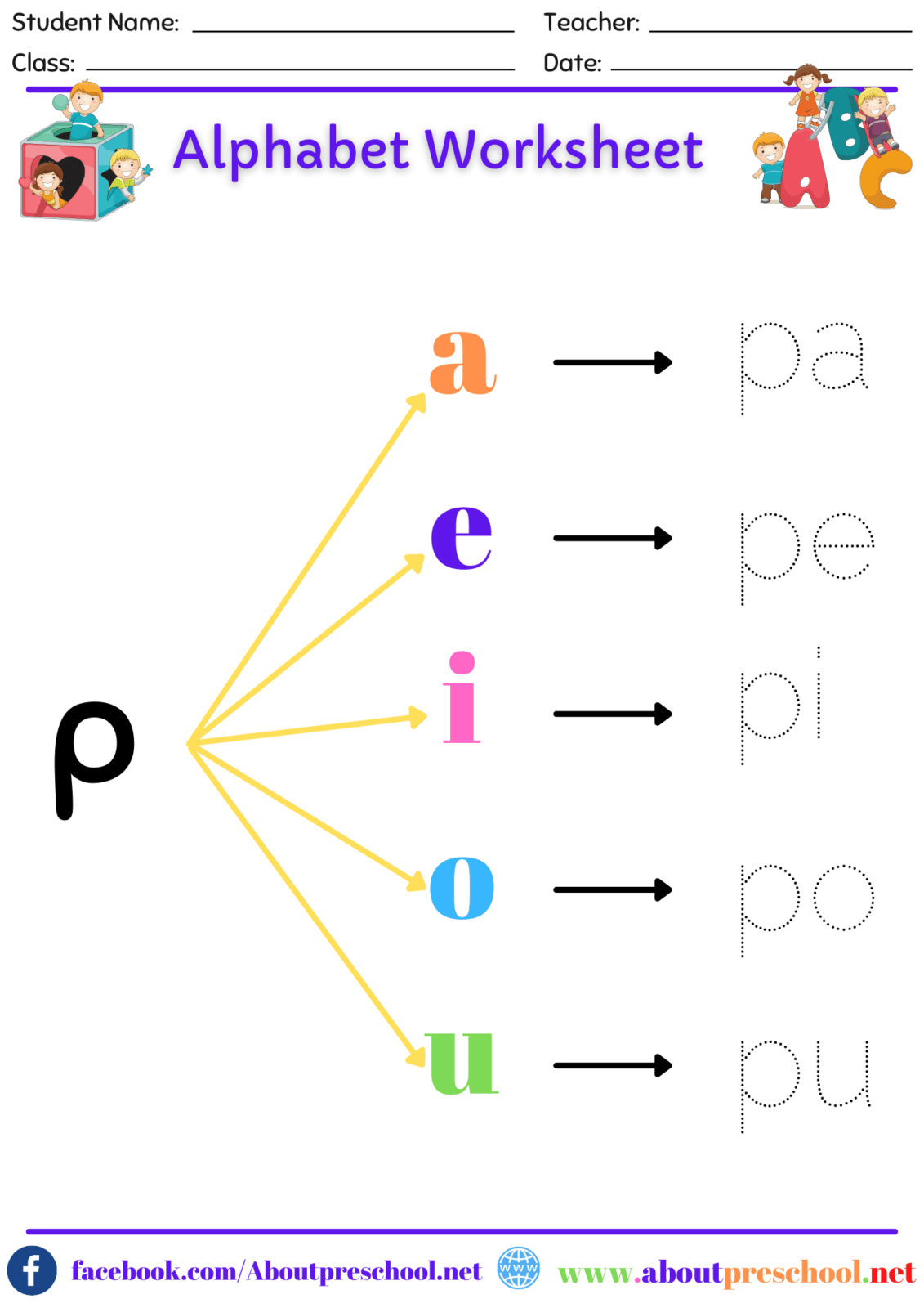 Alphabet P Worksheet