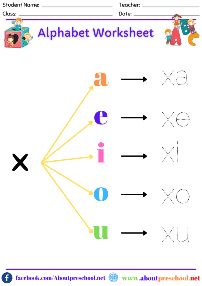 Alphabet X Worksheet