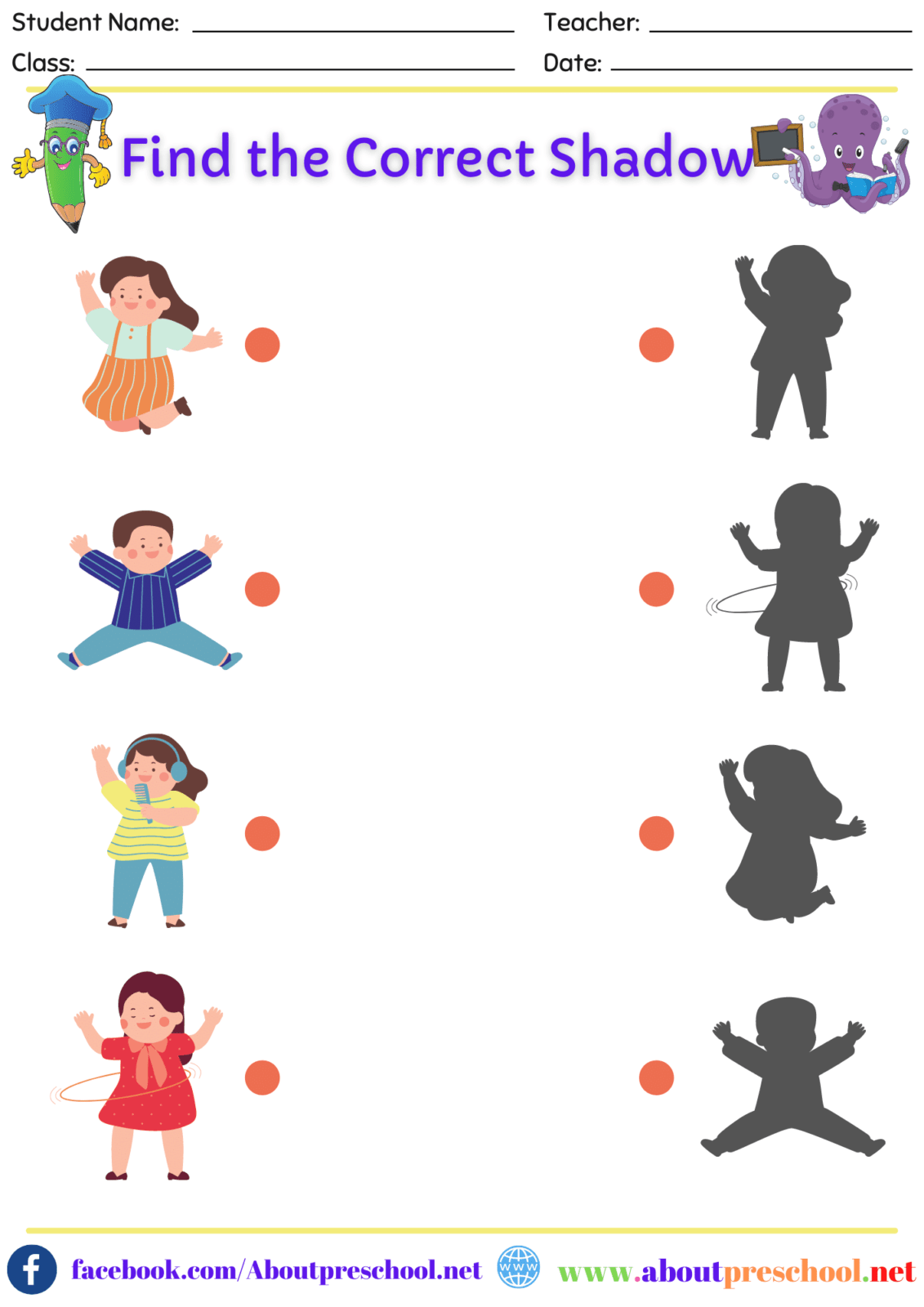 Preschool Matching Worksheets 16