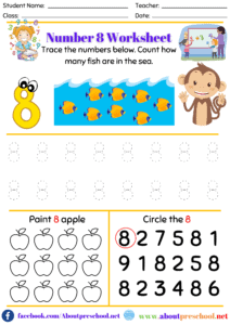 Preschool Number Worksheets - 16 - About Preschool