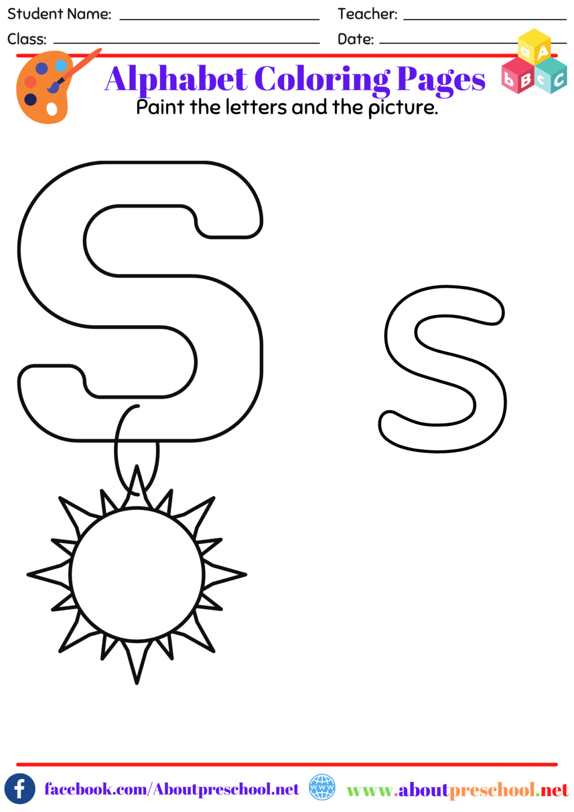 Alphabet Coloring Pages-s
