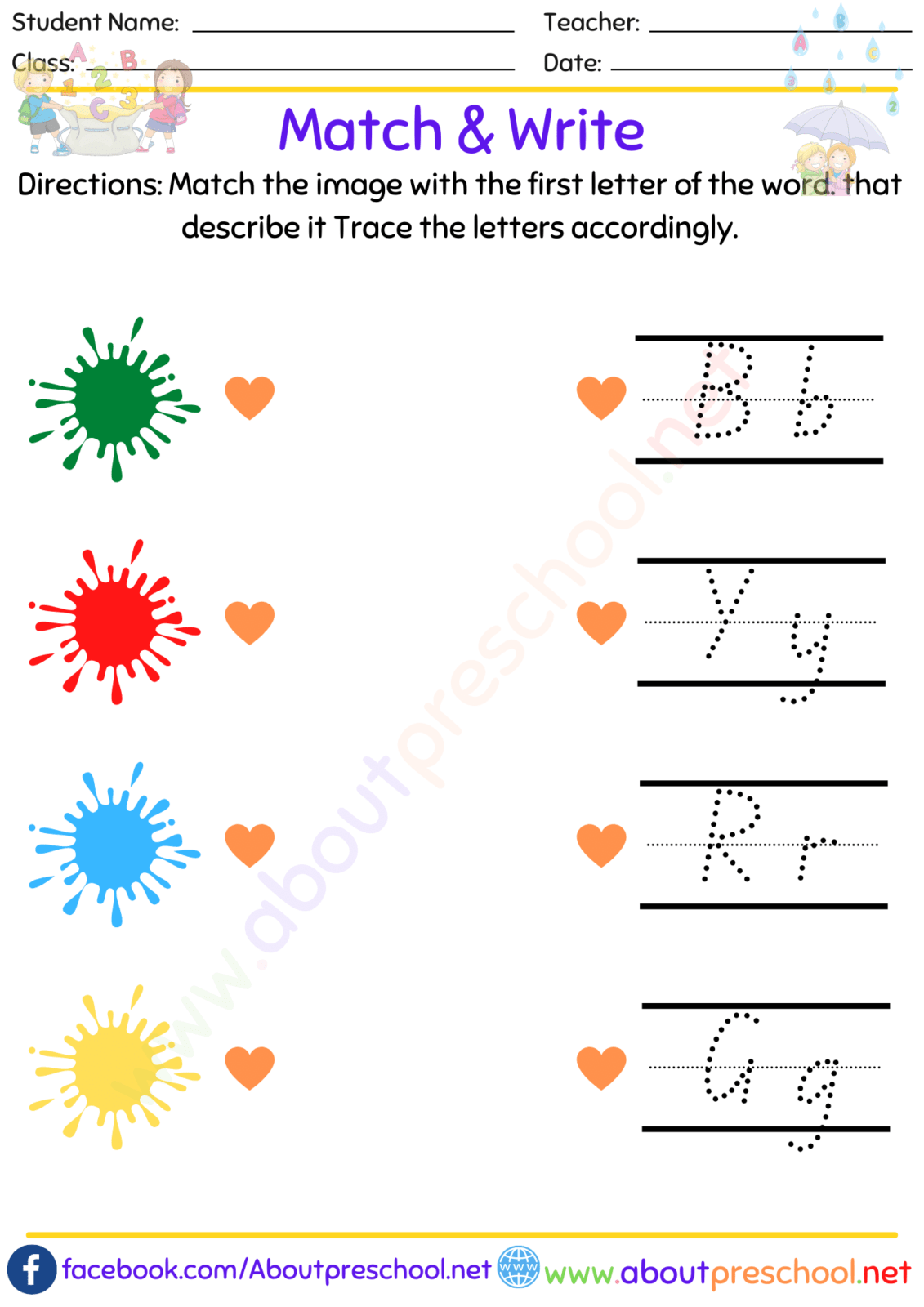 Alphabet Matching and Write 4