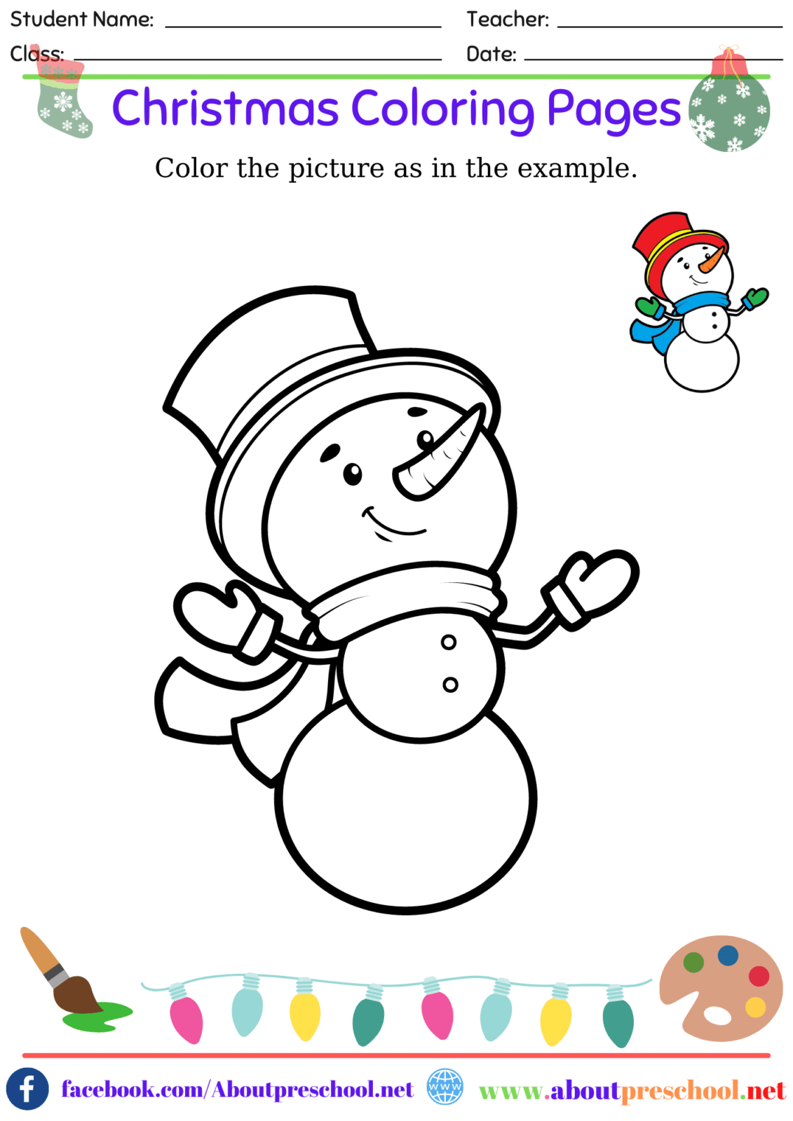 Christmas Coloring Pages 8