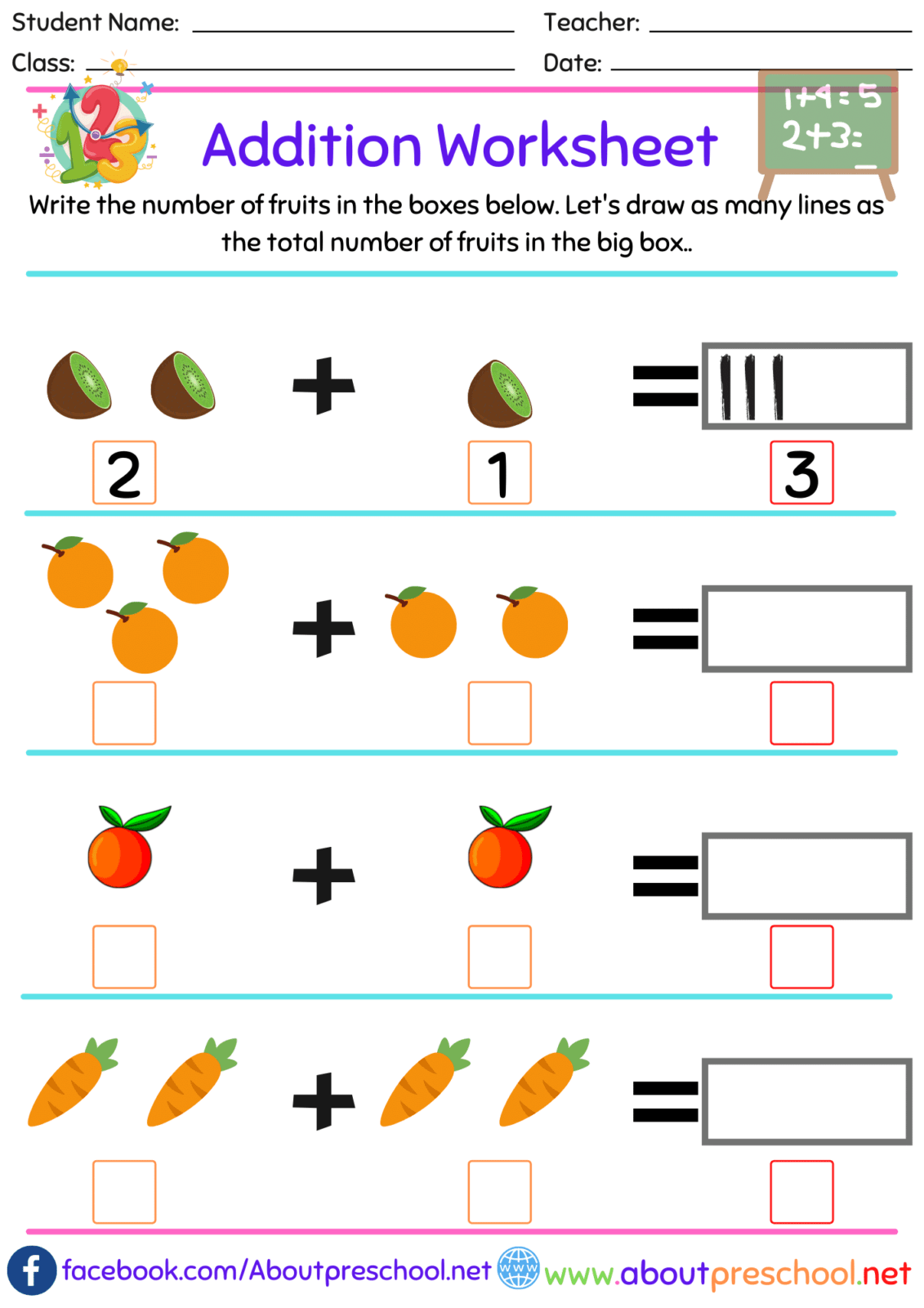 Kindergarten Addition Worksheet 11