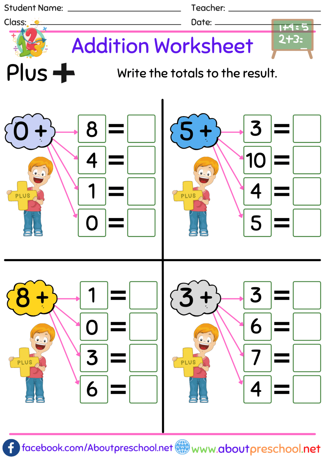 Kindergarten Addition Worksheet 31