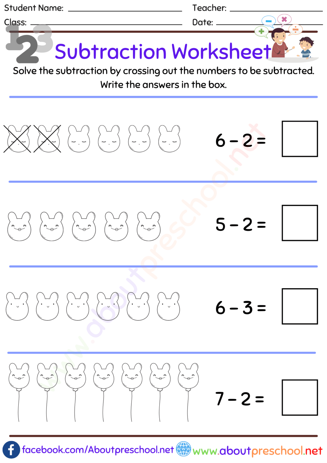 Kindergarten Subtraction Worksheets-13