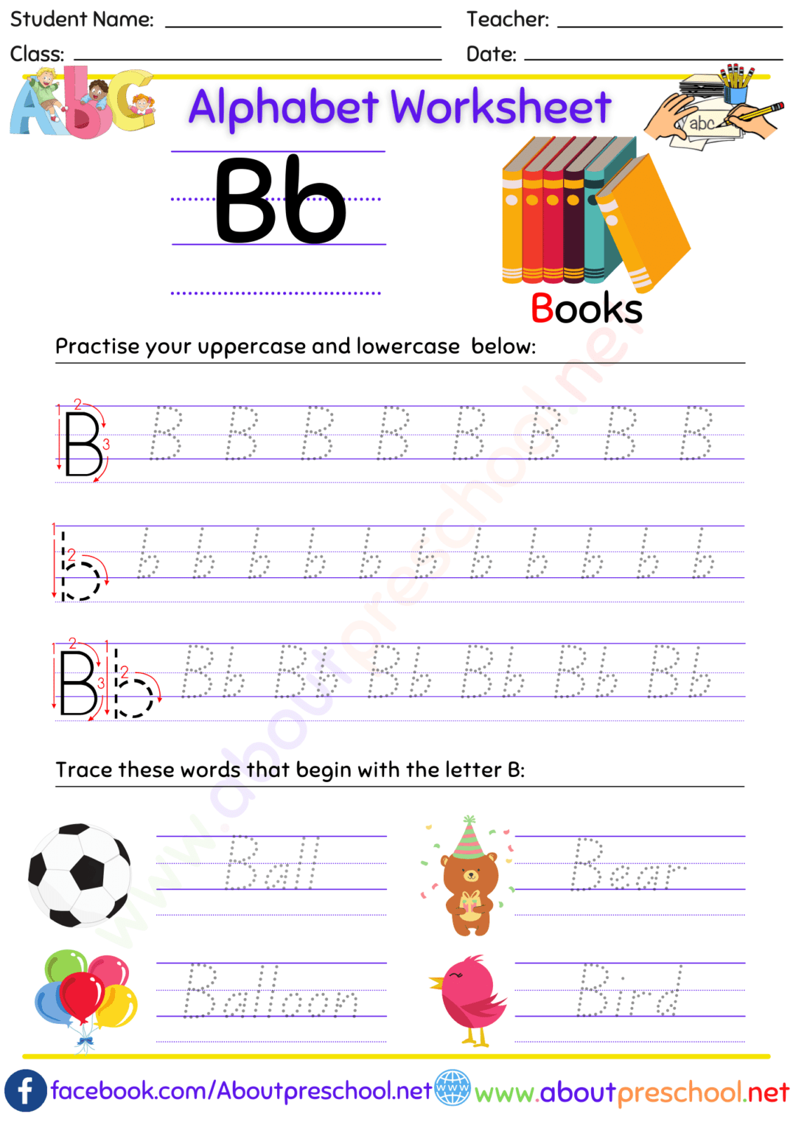 The Alphabet Worksheets B