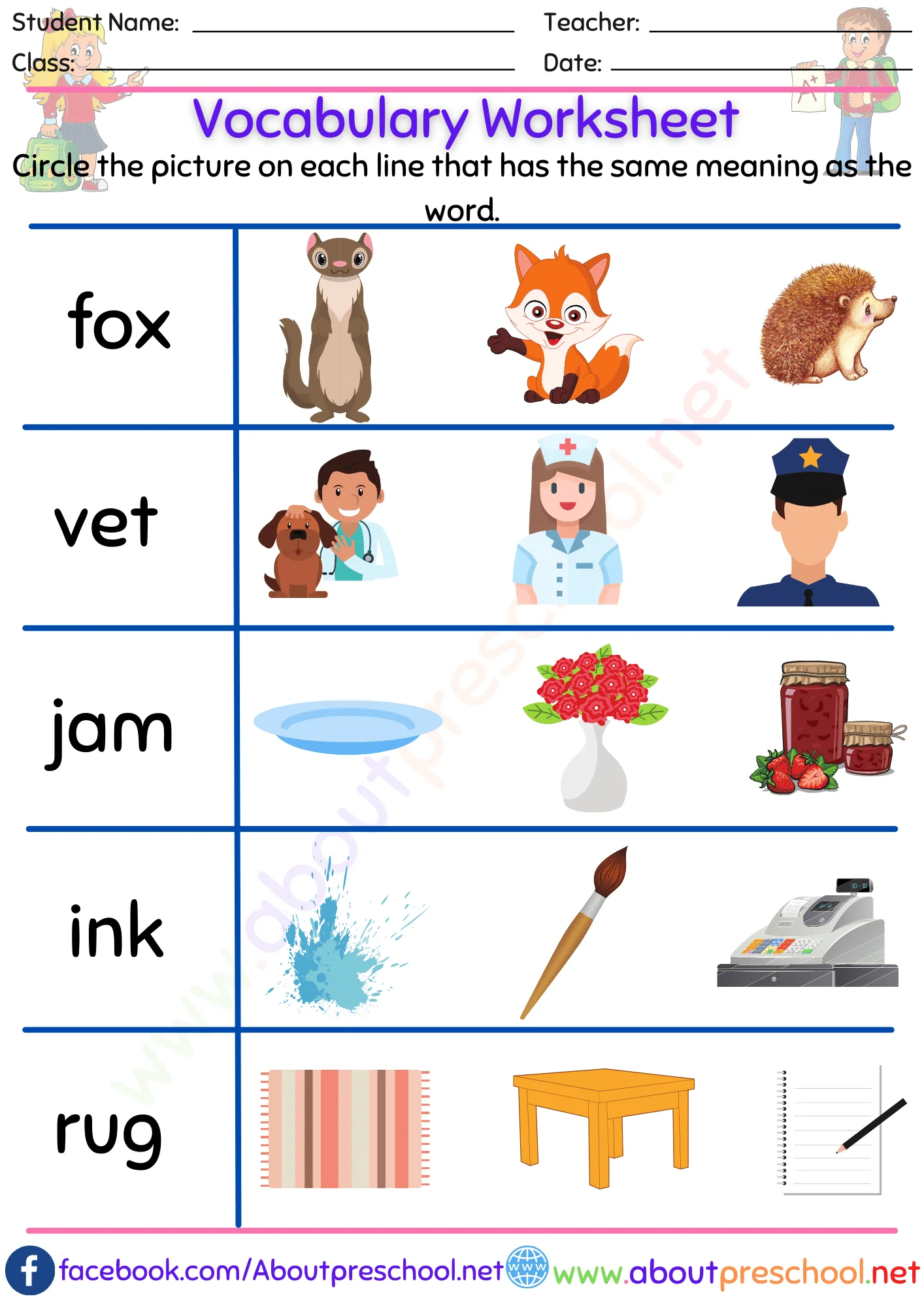 Vocabulary Worksheet-11 5 Vocabulary Worksheet