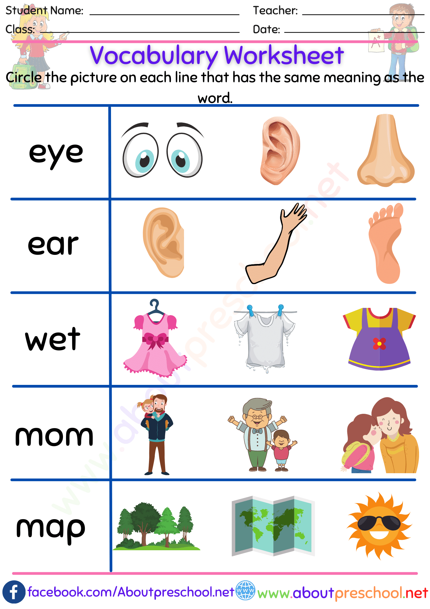 Vocabulary Worksheet 7