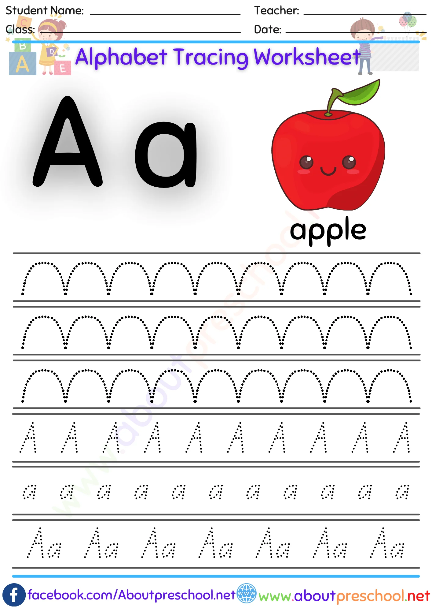 Free Printable Letter A Worksheets 8 Alphabet Letter A Tracing Worksheet