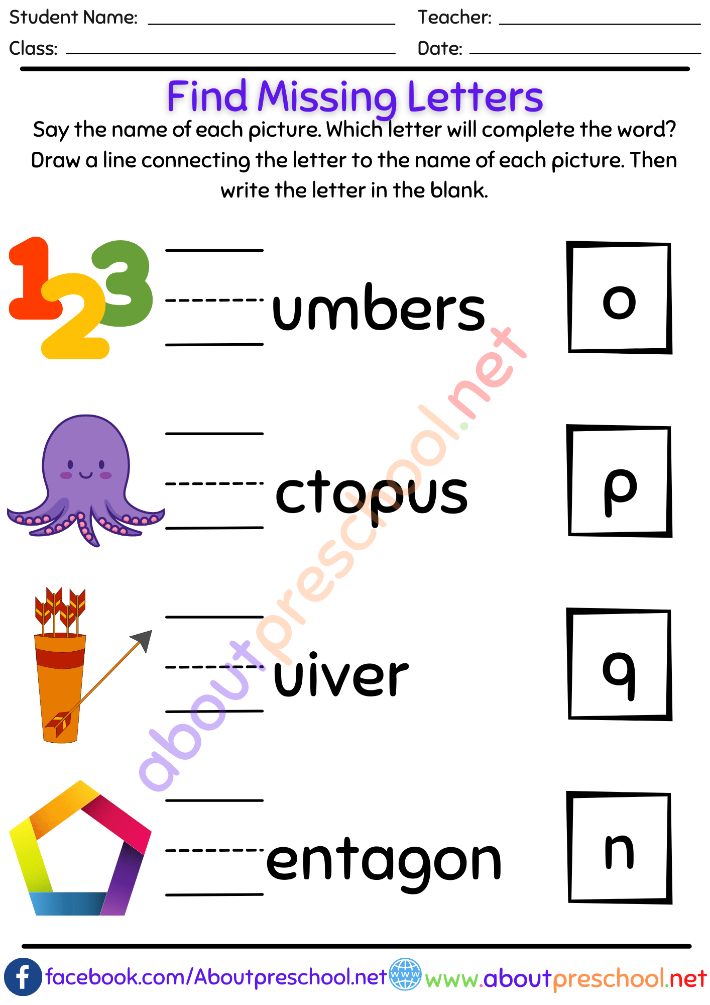 Find Missing Letters 6