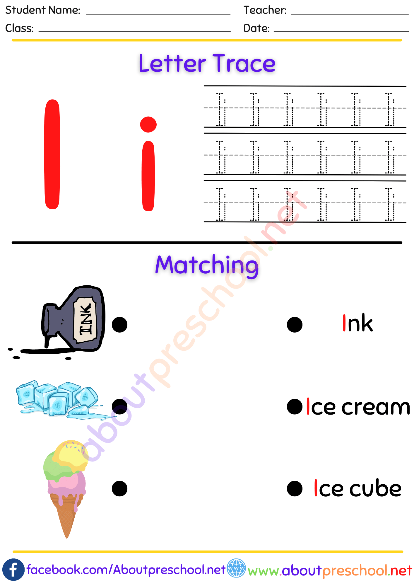 Letter Trace and Matching I