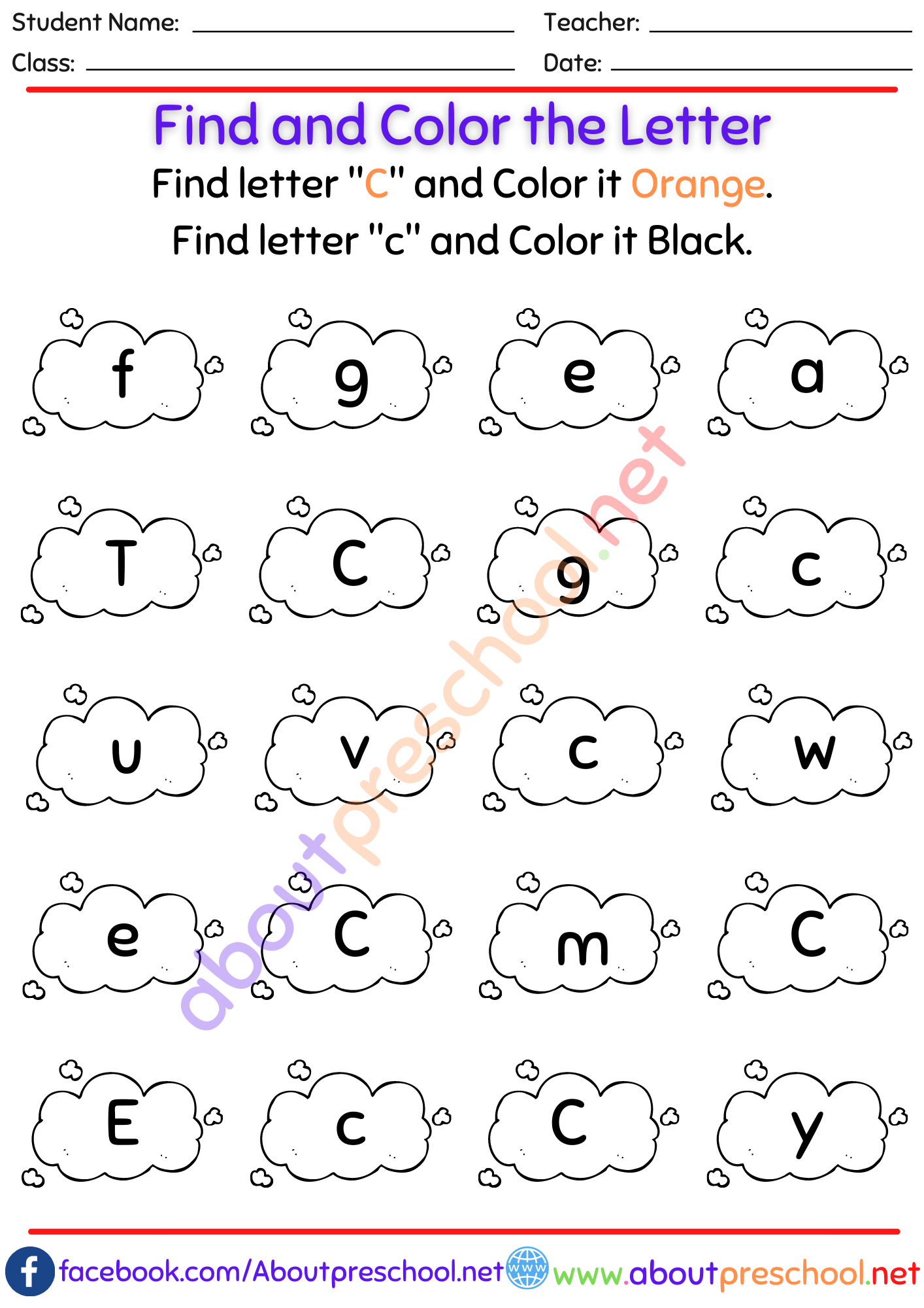 Color By Letter C