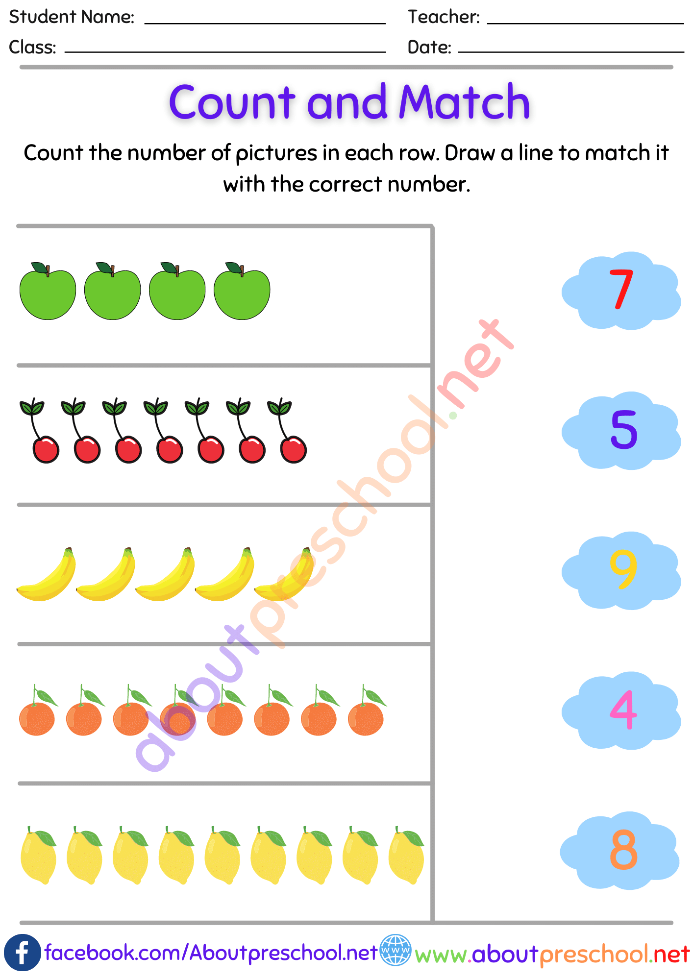 Counting and Writing Numbers 2