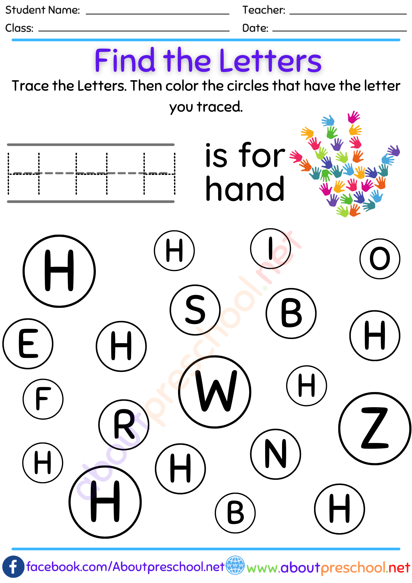 Find the Letters H